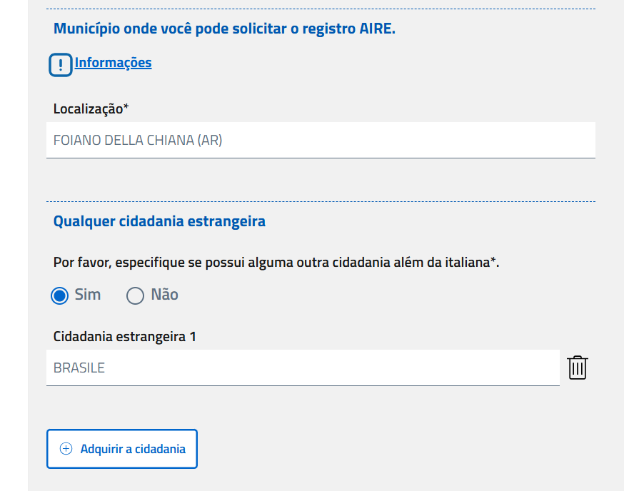 aire inscrição