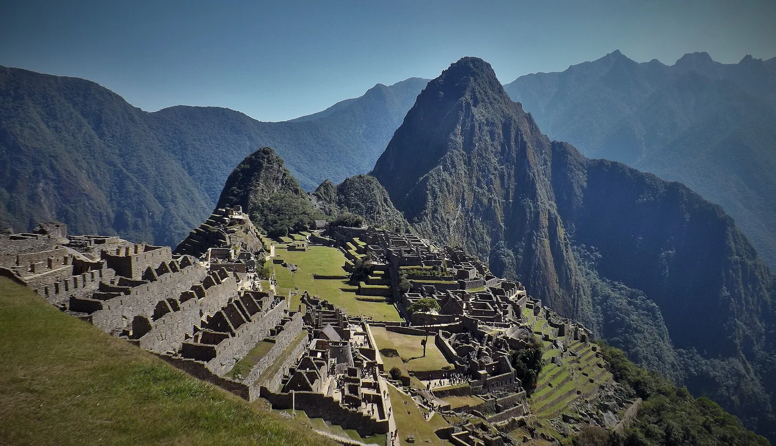Vista clássica da cidade inca de Machu Picchu, no Peru