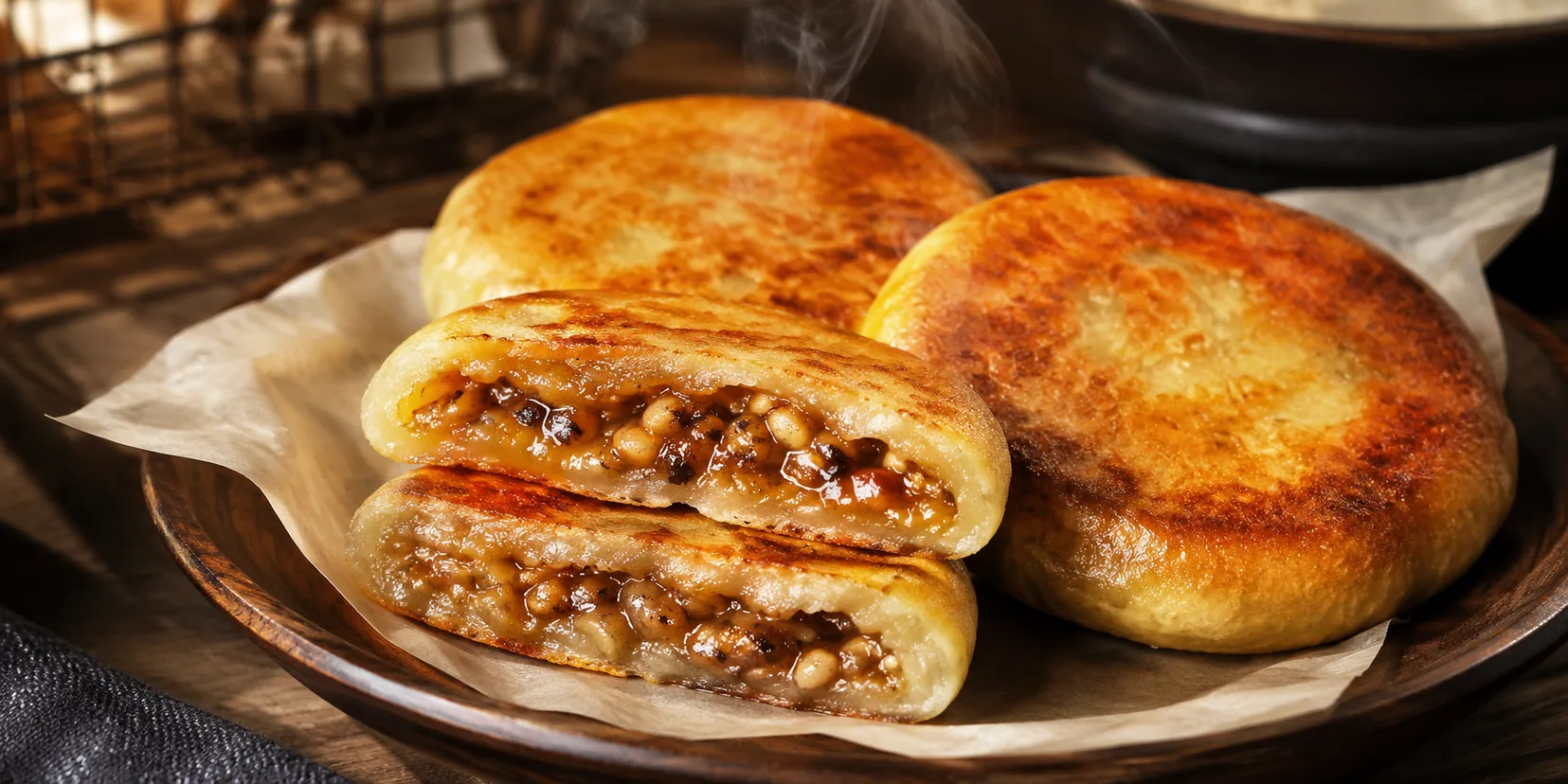 Hotteok, panqueca doce coreana recheada