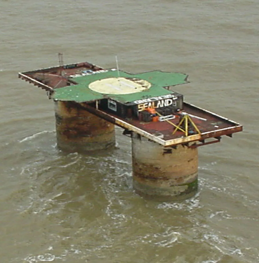 Plataforma marítima do Principado de Sealand, no Mar do Norte