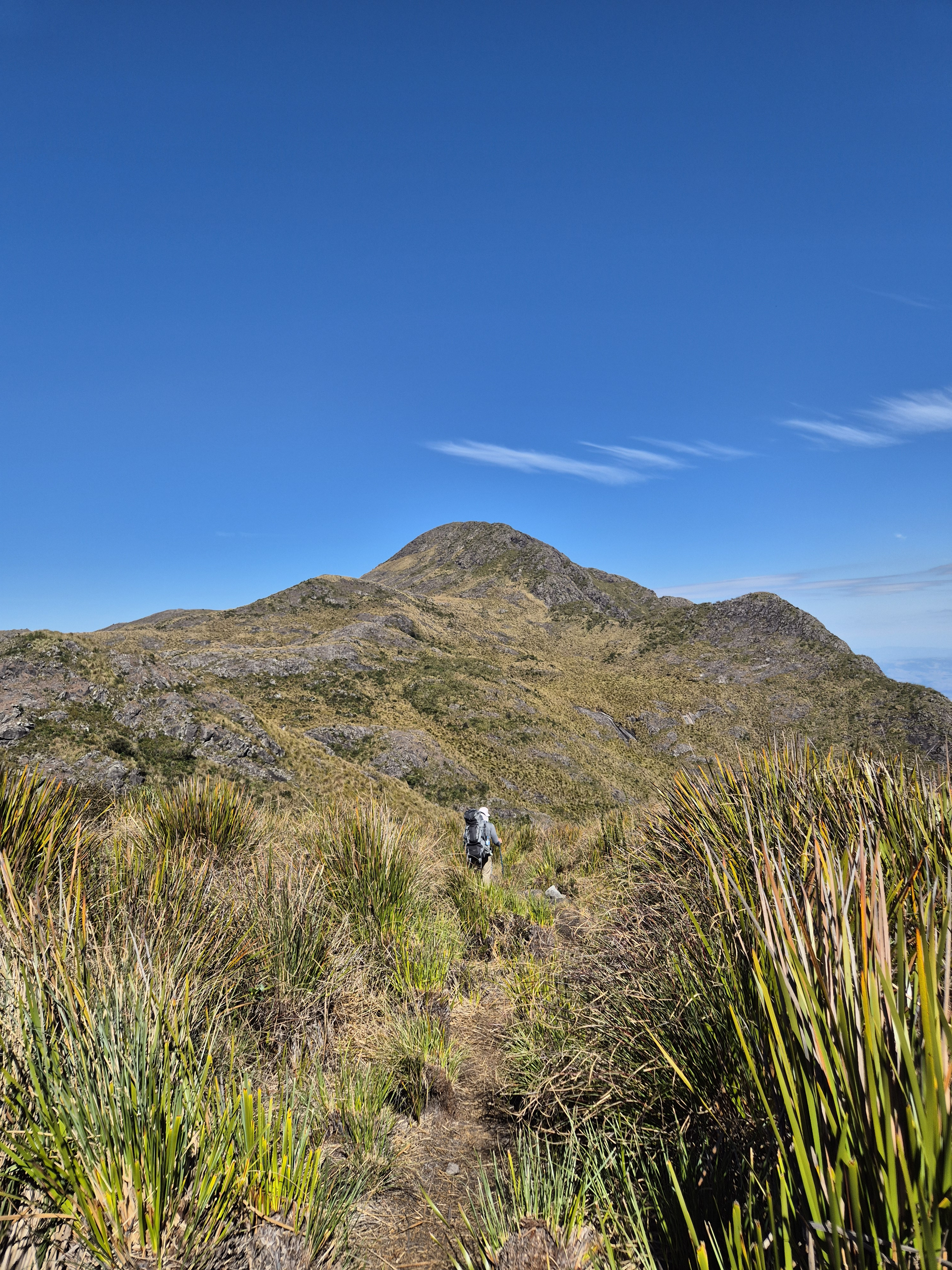 Cume da Pedra da Mina, na Serra Fina, com o vale ao fundo